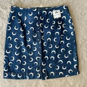 Marine Serre Denim Moon Skirt